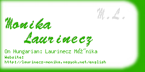 monika laurinecz business card